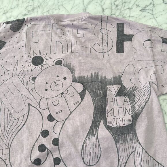 Teddy Fresh Marker Sketch T Shirt By Hila Klein Made In The Year Of 2020 size XL - Picture 8 of 9